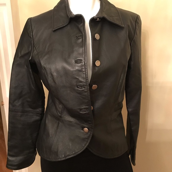 Shape FX Jackets & Blazers - SHAPE FX Genuine Leather Black Jacket